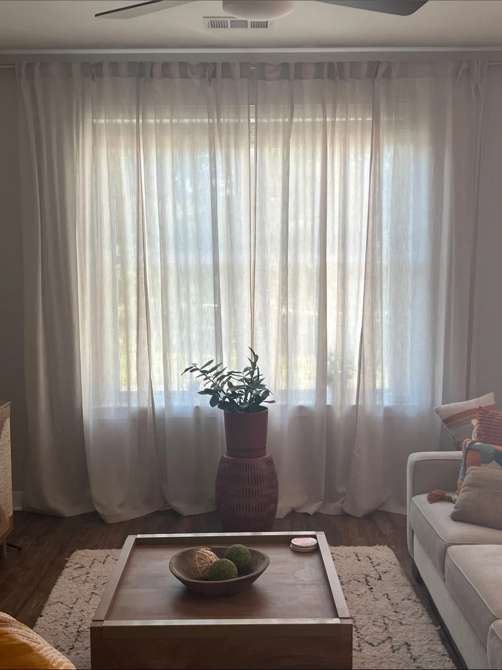 Sand Beige Linen Blend Curtains 50x96 Set of 2